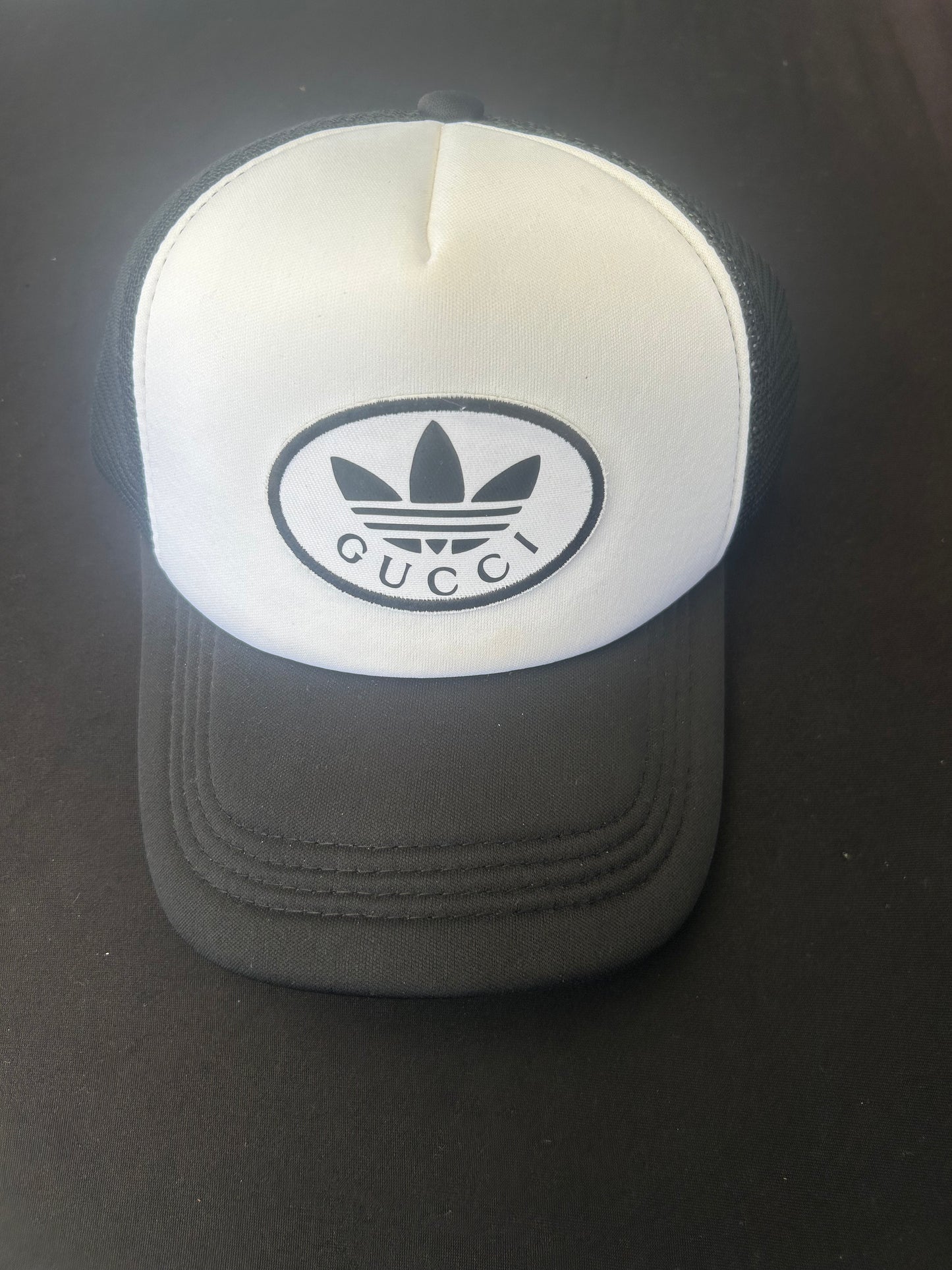 Black and white designer inspired patch Trucker Hat